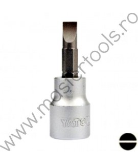YT-7707 YATO Bit drept 6.5 mm cu adaptor patrat 3/8 lungime 50 mm