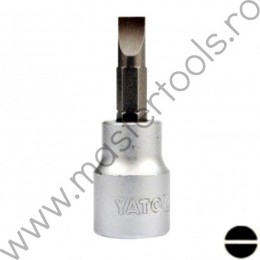 YT-7707 YATO Bit drept 6.5 mm cu adaptor patrat 3/8 lungime 50 mm