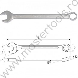 YT-4871 YATO Cheie combinata 5/16" 7.9 mm lungime 130 mm