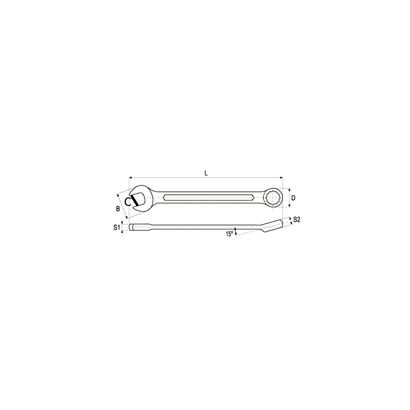 YT-4871 YATO Cheie combinata 5/16" 7.9 mm lungime 130 mm