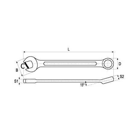 YT-4871 YATO Cheie combinata 5/16" 7.9 mm lungime 130 mm