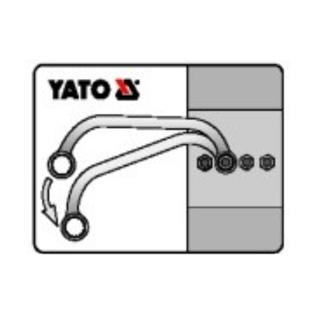 YT-0287 YATO Cheie reversibila 17x19 mm semiluna lungime 260 mm