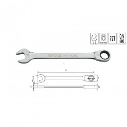 YT-0255 Cheie combinata cu clichet YATO