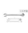 YT-0255 Cheie combinata cu clichet YATO