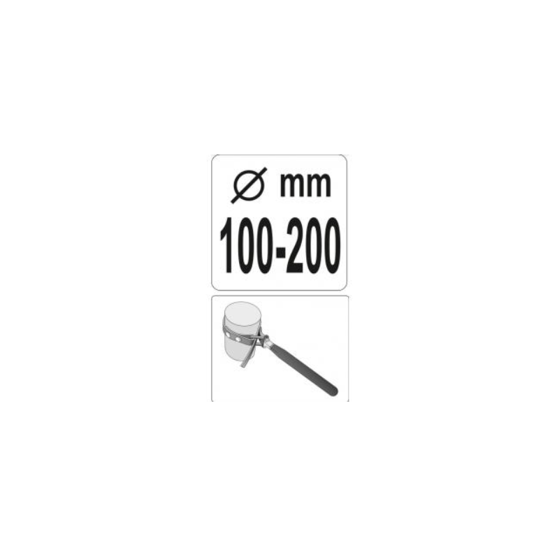 YT-0825 YATO Cheie filtru ulei cu banda diametru prindere 100-200 mm
