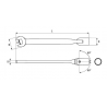 YT-4952 YATO Cheie fixa si tubulara 11 mm cu articulatie lungime 188mm
