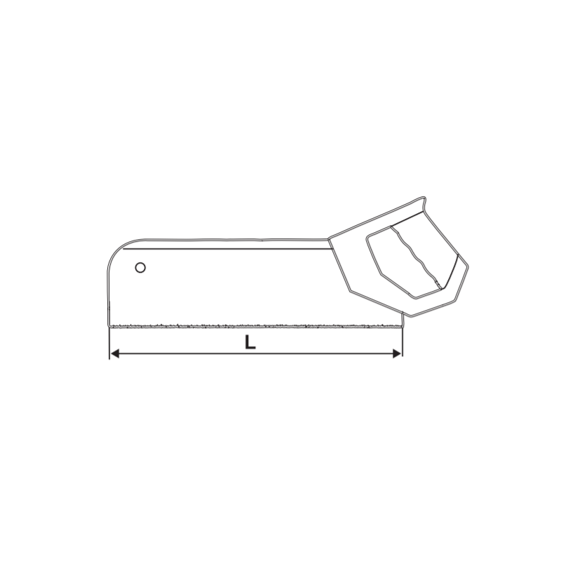 371513 TOPMASTER Ferastrau trasare unghi-semirotund lungime 325 mm