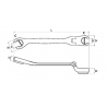 YT-0187 YATO Cheie inelara 15 mm semideschisa cu articulatie