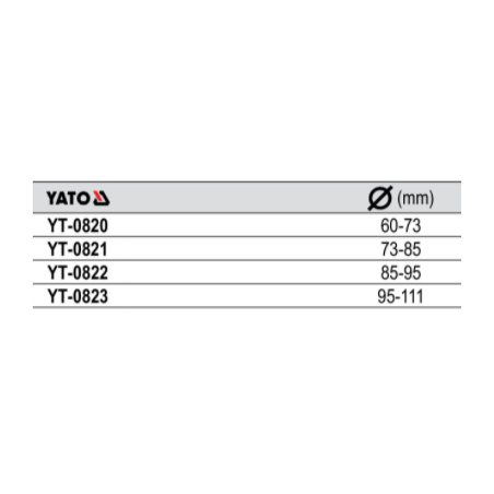 YT-0820 YATO Cheie banda pentru filtru ulei diametru prindere 60-73 mm