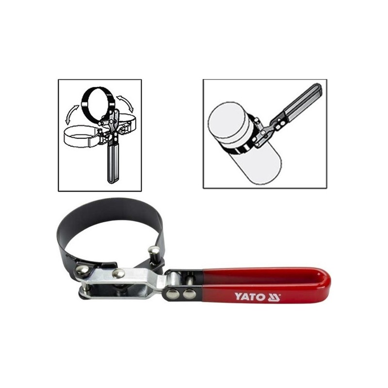 YT-0823 YATO Cheie banda pentru filtru de ulei prindere 95-111 mm