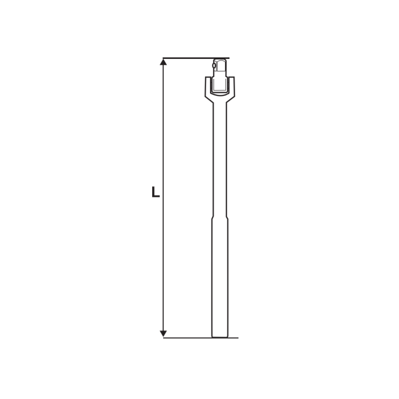 330323 TOPMASTER Levier strangere prindere patrat 1/2 lungime 380 mm
