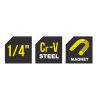 221535 TOPMASTER Maner pentru biti prindere hexagonala 1/4