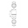 YT-1404 YATO Cheie tubulara hexagonala 5.5 mm patrat 1/4 lungime 25 mm