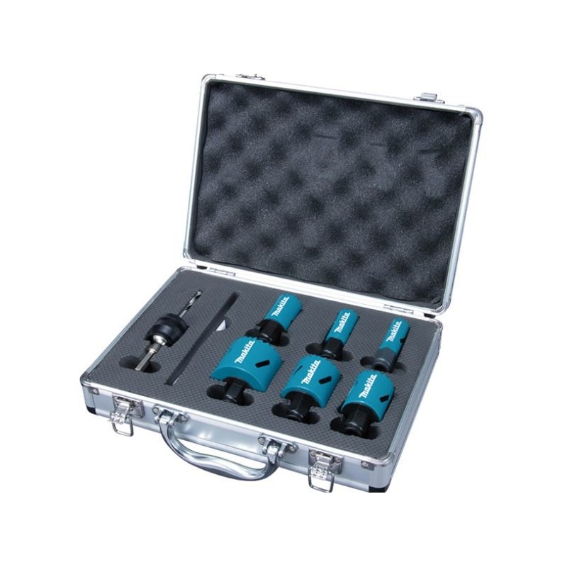 B-11988 MAKITA Set 6 carote 1 adaptor si un burghiu de centrare