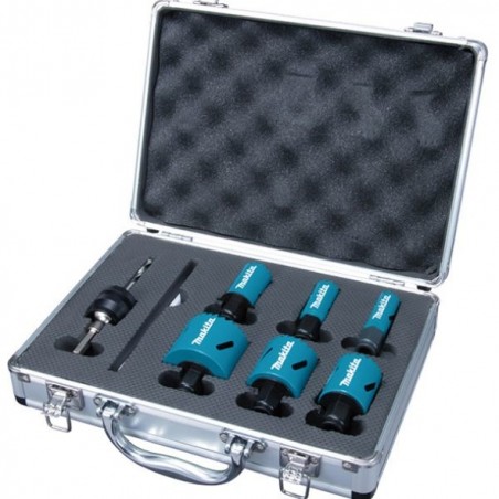 B-11988 MAKITA Set 6 carote 1 adaptor si un burghiu de centrare