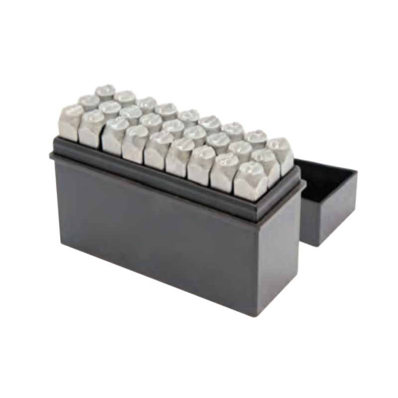 499991 TOPMASTER Set poansoane 27 de piese cu litere 1.5-12.5 mm