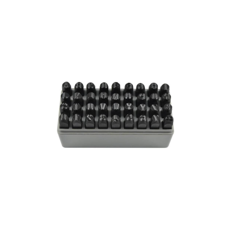 499991 TOPMASTER Set poansoane 27 de piese cu litere 1.5-12.5 mm