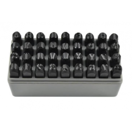 499991 TOPMASTER Set poansoane 27 de piese cu litere 1.5-12.5 mm
