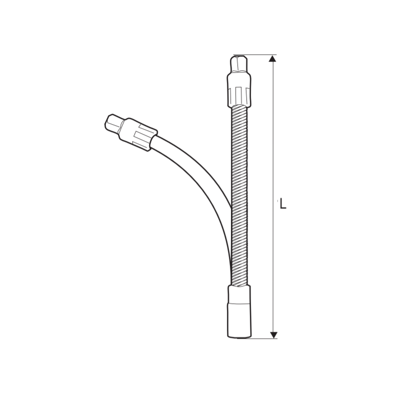 342901 TOPMASTER Prelungitor flexibil patrat 1/4 lungime 200 mm