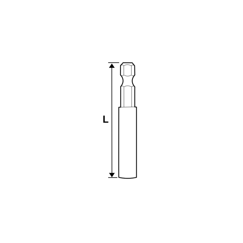 330187 TOPMASTER Adaptor magnetic pentru biti hexagon 1/4 lungime 60mm