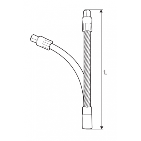 330401 TOPMASTER Prelungitor flexibil patrat 1/4 lungime 145 mm