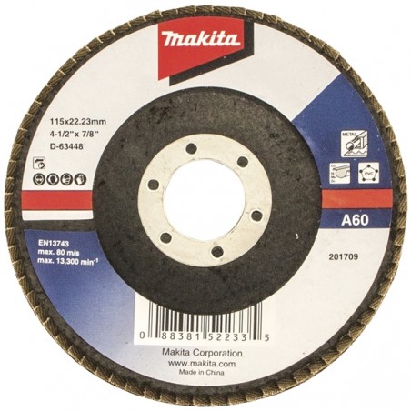 D-63448 MAKITA Disc slefuire evantai 115mm pentru metal granulatie 60