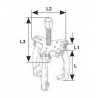 343602 TOPMASTER Extractor multiplu 2in1 cu 3 brate forta maxima 5tone