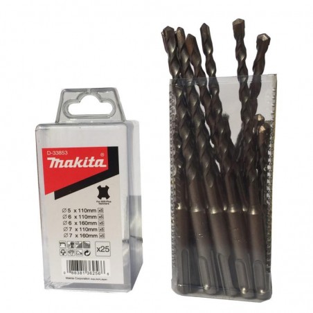D-33853 MAKITA Set 25 burghie SDS-PLUS 5-7mm pentru zidarie