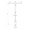 YT-1558 YATO Cheie tubulara tip T cu maner rotativ hexagon 14 mm