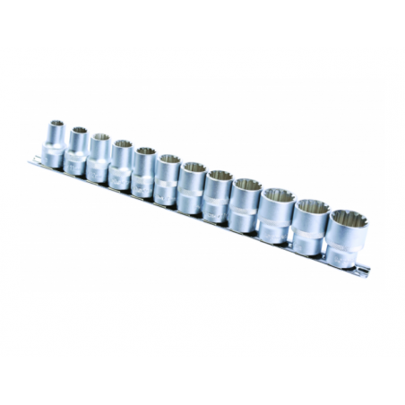 330320 TOPMASTER Set tubulare spline 12 piese prindere patrat 1/2