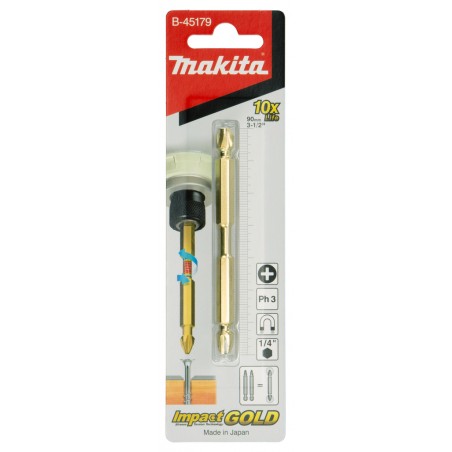 B-45185 MAKITA Bit Impact Gold cu doua capete PH1, 150 mm, hexagon 1/4"