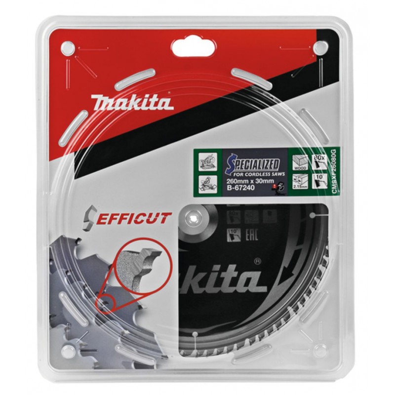 B-67240 Makita Panza fierastrau circular EFFICUT lemn 260x30mm 80dinti