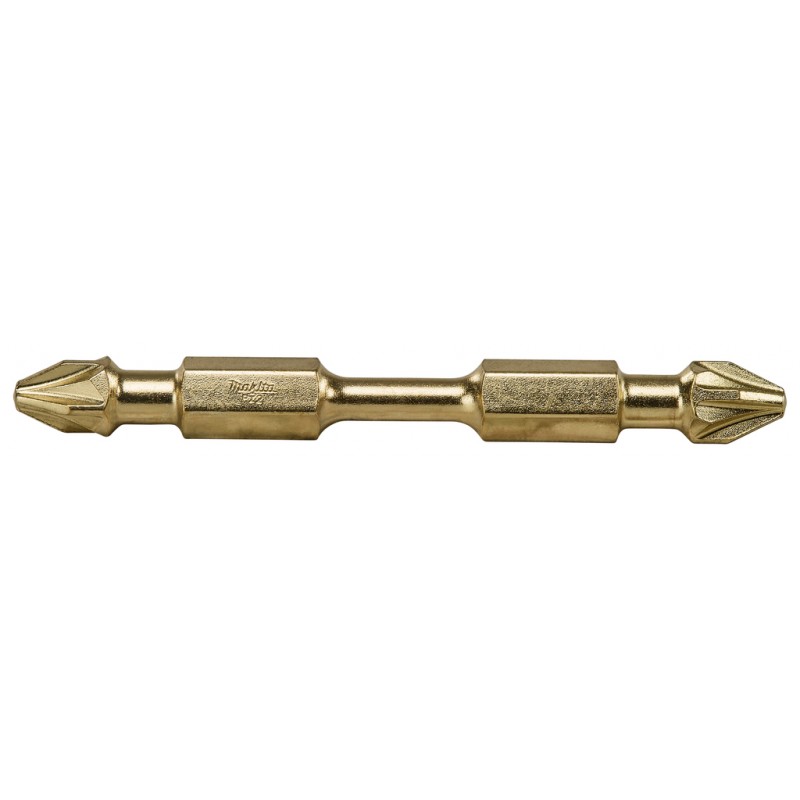 B-45222 MAKITA Bit Impact Gold cu doua capete PZ2, 65mm, hexagon 1/4"