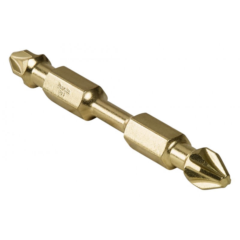 B-45222 MAKITA Bit Impact Gold cu doua capete PZ2, 65mm, hexagon 1/4"