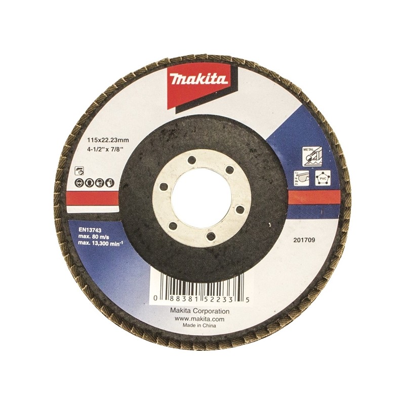 D-63460 MAKITA Disc slefuire evantai 115mm pentru metal granulatie 120