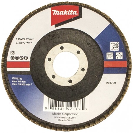 D-63460 MAKITA Disc slefuire evantai 115mm pentru metal granulatie 120