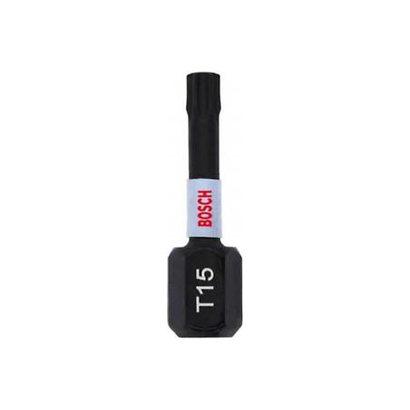 2608522473 BOSCH Set 2 biti de insurubare cu impact T15, 25 mm