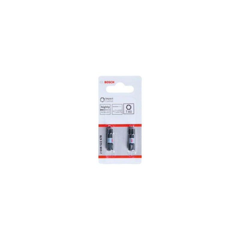 2608522478 BOSCH Set 2 biti de insurubare cu impact T40, 25 mm