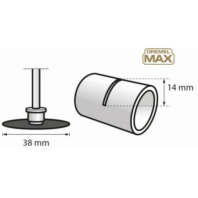 2615S456DM DREMEL Disc S456DM prindere EZ SpeedClic pentru metale 38mm