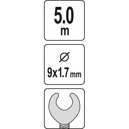 YT-25004 YATO Sarpe pentru desfundat tevi 5 m/9x1.7 mm