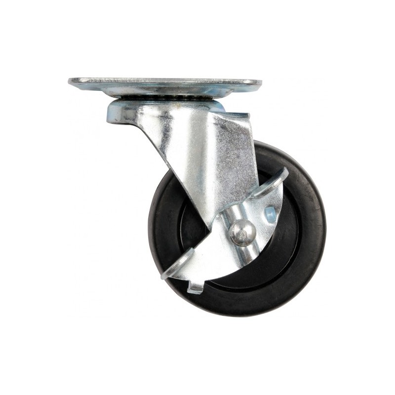 87411 VOREL Roata mobila de carucior cu frana din cauciuc, 40mm