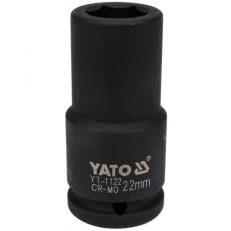 YT-1122 YATO Cheie tubulara hexagonala adanca impact 22 mm patrat 3/4