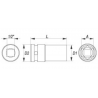 YT-1591 YATO Cheie tubulara hexagonala impact adanca 13 mm patrat 1/2
