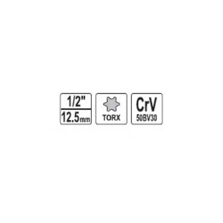 YT-05228 YATO Cheie tubulara E24 cu profil torx prindere patrat 1/2
