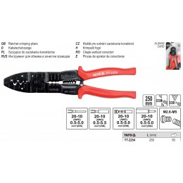 YT-2254 Cleste pentru sertizat conectori Yato