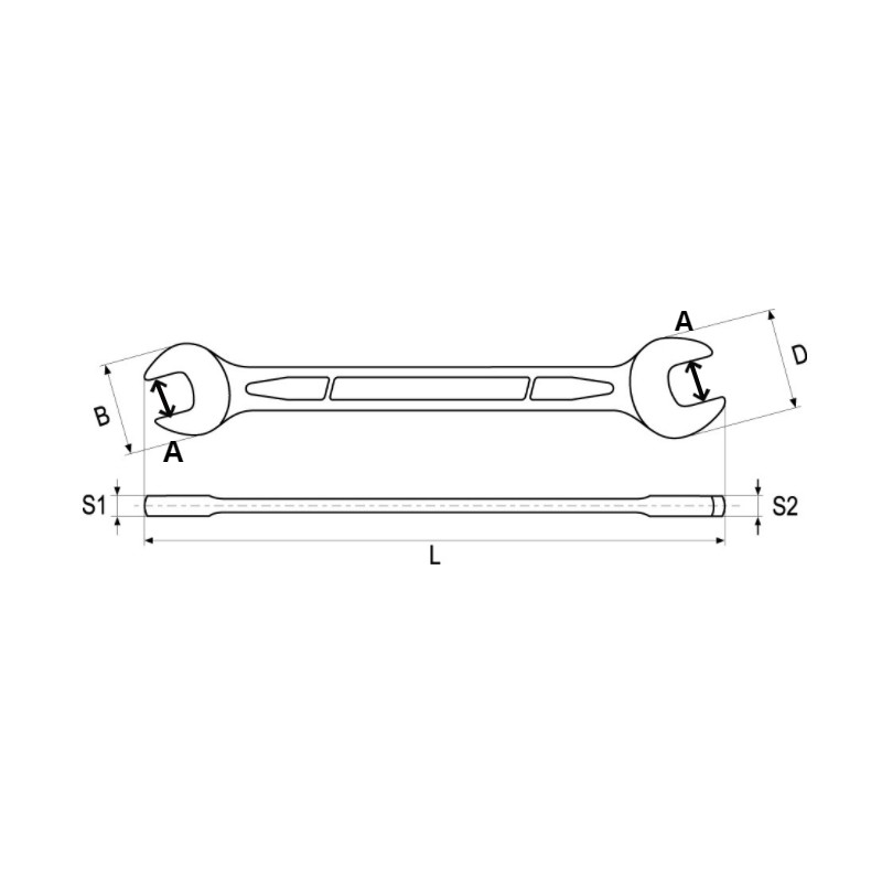 YT-0119 YATO Cheie fixa 17x19 mm lungime 224 mm