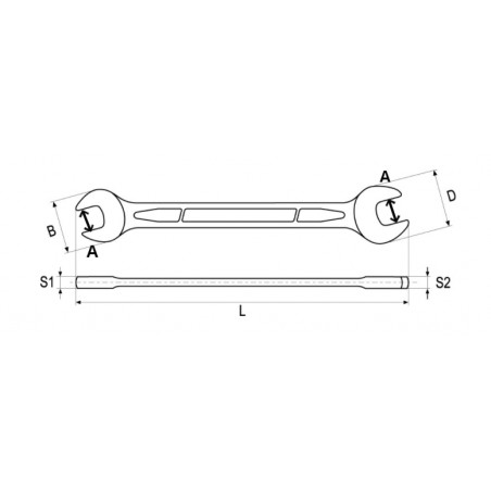 YT-0119 YATO Cheie fixa 17x19 mm lungime 224 mm