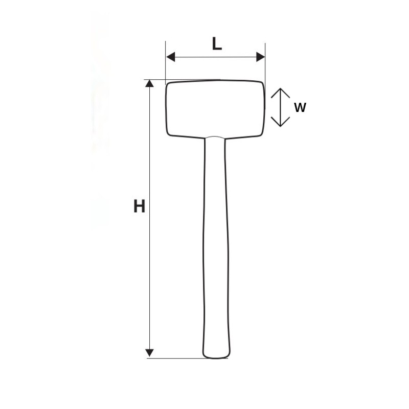 YT-4600 YATO Ciocan din cauciuc cu coada de lemn 230 gr