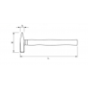 YT-4493 YATO Ciocan pentru lacatuserie 300 gr lungime 300 mm