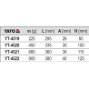 YT-4520 YATO Ciocan pentru tabla cu coada din lemn 450 gr